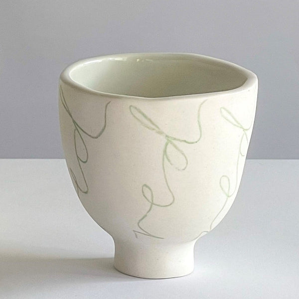 Deanne Jecks - 'Call Me By My Colour; Red' Series, Ceramic Pencil on Porcelain Vessel (dje019)