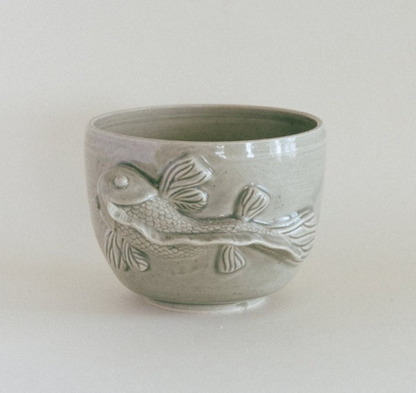 Lien Nguyen - Sculpted Stoneware Celedon Glaze Animal Cups (lng001)
