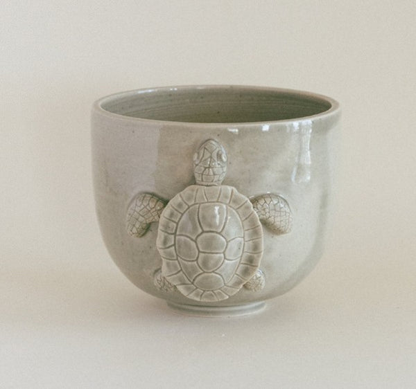 Lien Nguyen - Sculpted Stoneware Celedon Glaze Animal Cups (lng001)