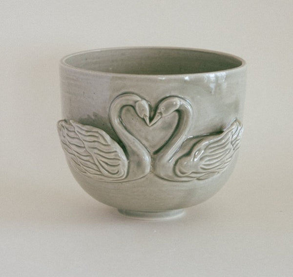 Lien Nguyen - Sculpted Stoneware Celedon Glaze Animal Cups (lng001)