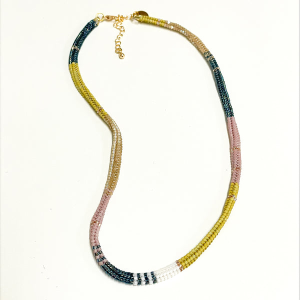 Merana Jewellery by Ana Maria - Hand Beaded Necklace with Gold Plated Finish (avi005)