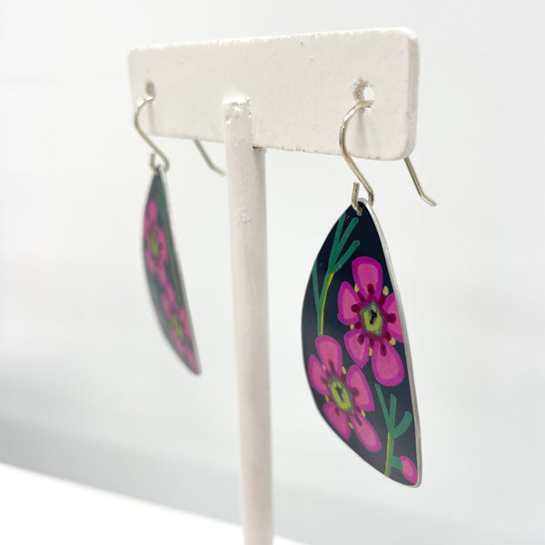 Leela Dilkes-Hoffman (Dilkes-Hoffman Designs) - Wax Flower - X-Large Anodised Aluminium Sterling Silver Hook (ldh020)