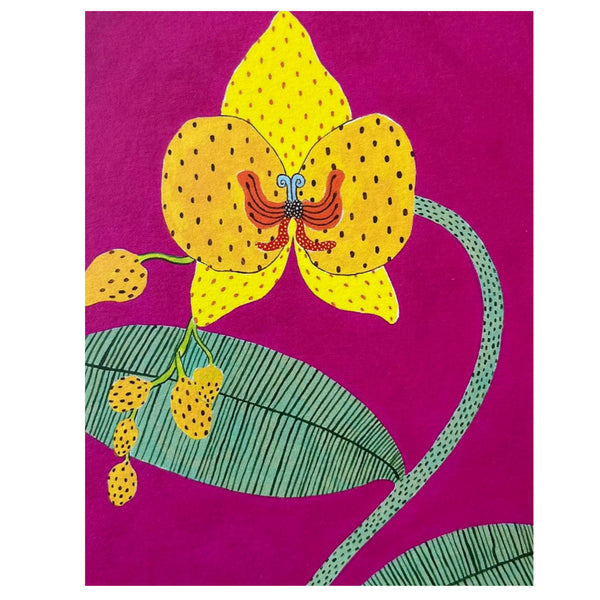 Louise Hamill - Ornate Orchid Card (m/lha026)