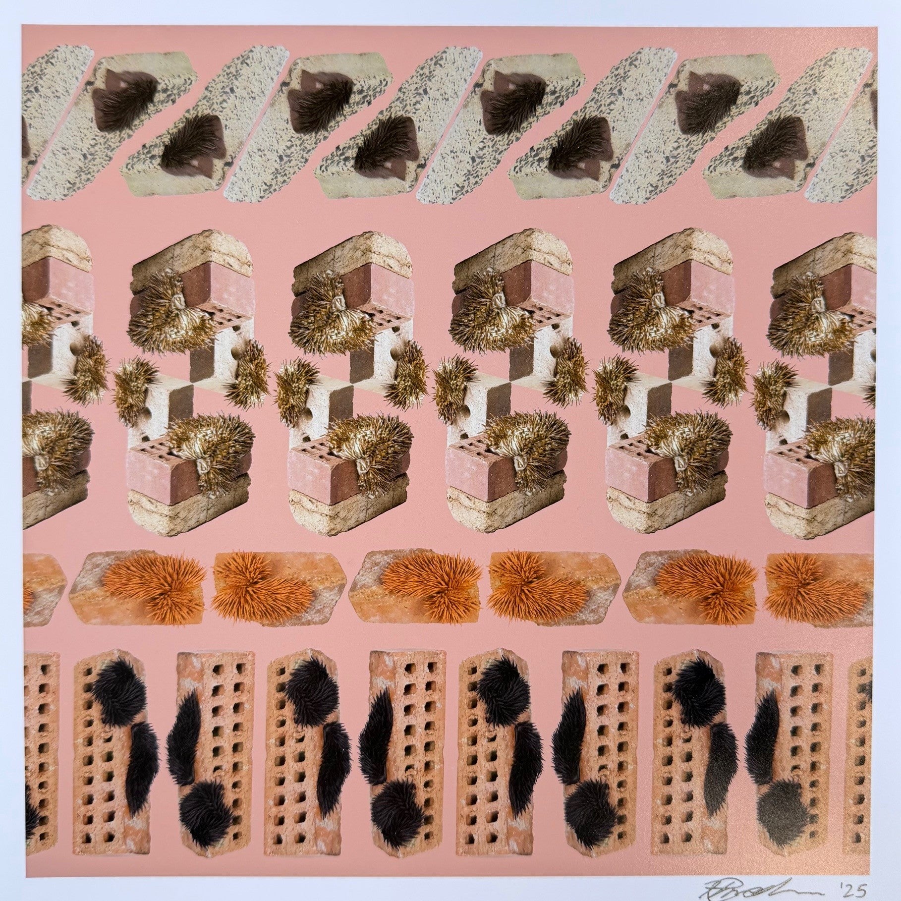 Holly O'Meehan - 'Tiled Brick' Digital Print 25 x 25cm (home051 ...