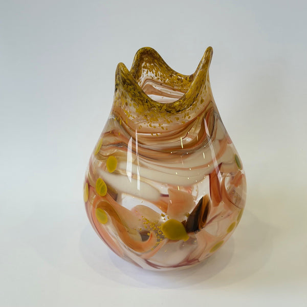 Laurie Fossier-Mills - 'Anemone' Medium Glass Vase (lfm546)