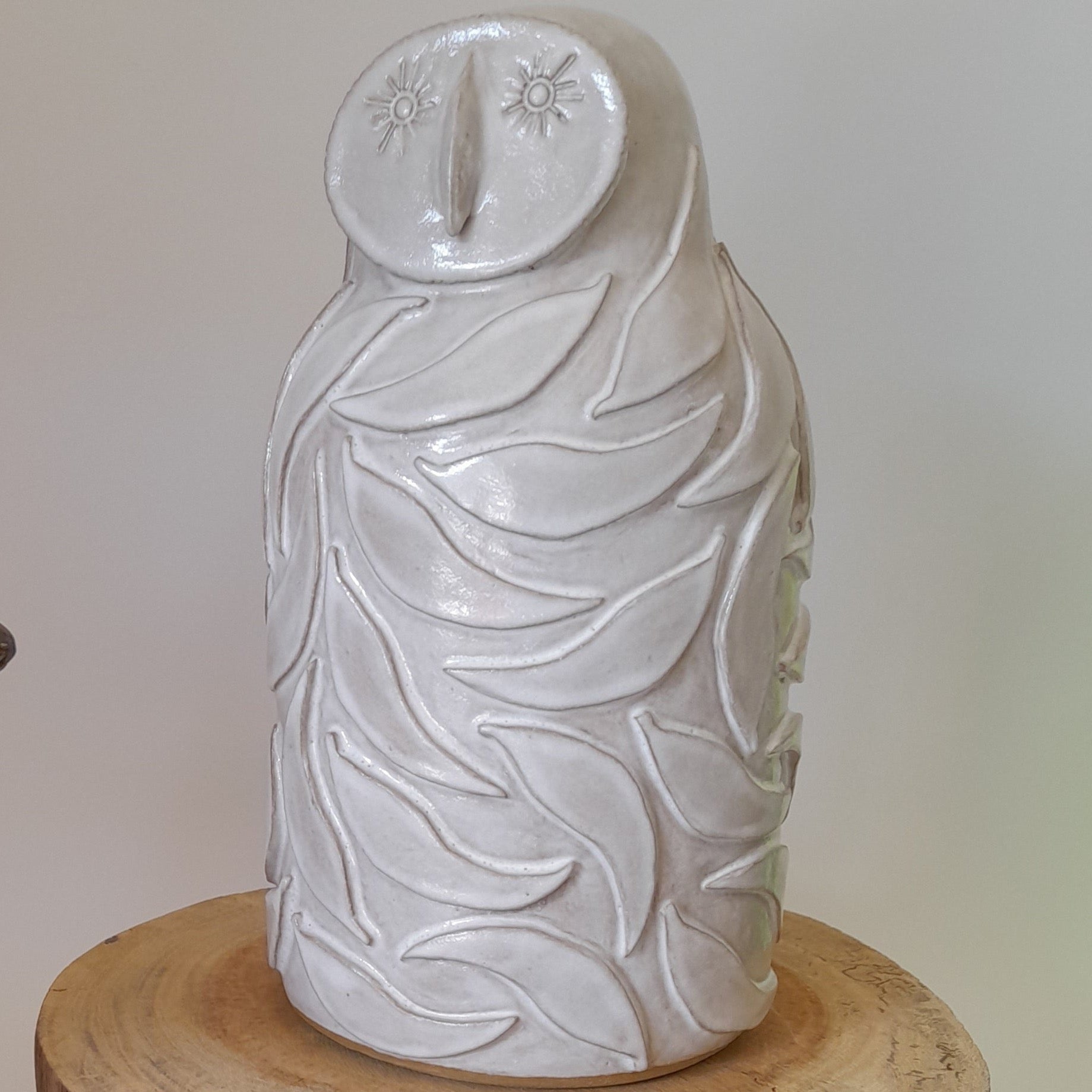 Moira Court - "Masked Forest Owl" Stoneware Beast (mco062)