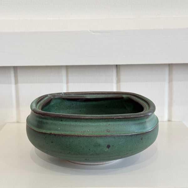 Greg Crowe - Green Square Bowl - Medium (gcr333)