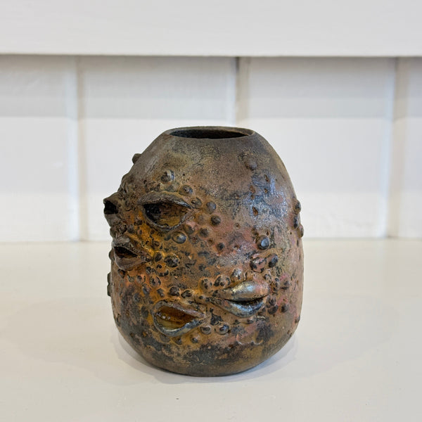 Sarah Keirle - 'Seedpod No. 589' Raku Fired, Five Kisses - Banksia Grandis (ske068)