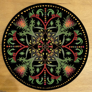 Joanna Brown - Laeline Design 4 x Round Placemats- Western Australian Native Plants (jbr002)