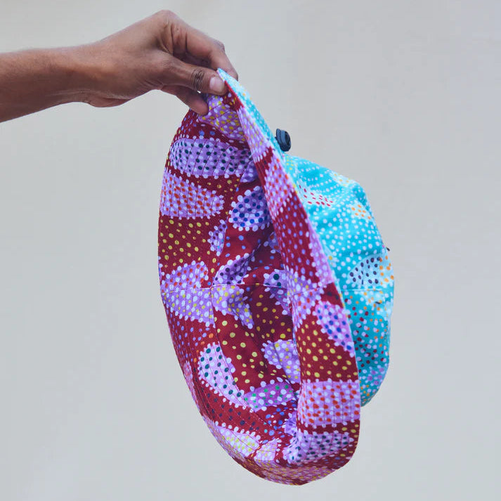 Juluwarlu - Seedpods Reversible Bucket Hat - Design by Alice Guiness (m/jul062)