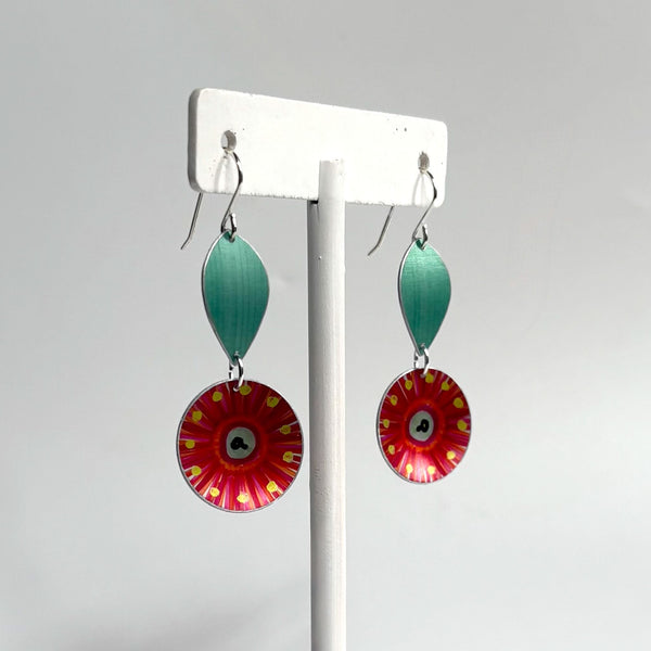 Leela Dilkes-Hoffman - Open Gum Blossom - X-Large Anodised Aluminium Sterling Silver Hook (ldh024)