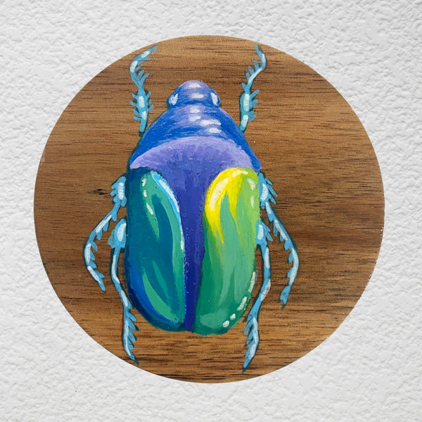 Sarah Soulay - ‘Beetle Series 1’ 2024 Acrylic Paint on Acacia Wood (ssou03)