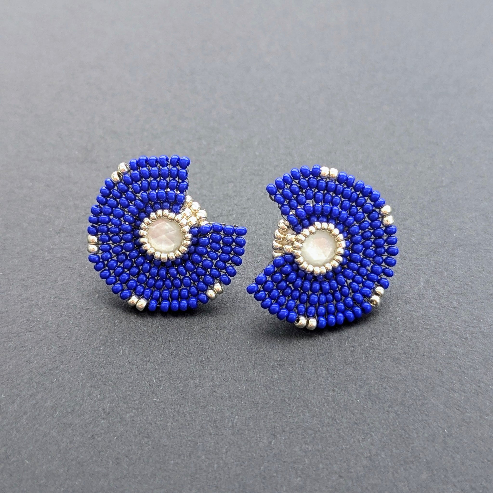 Cynthia Poh - Cobalt Fan Earings (cpoh29)