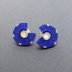 Cynthia Poh - Cobalt Fan Earings (cpoh29)