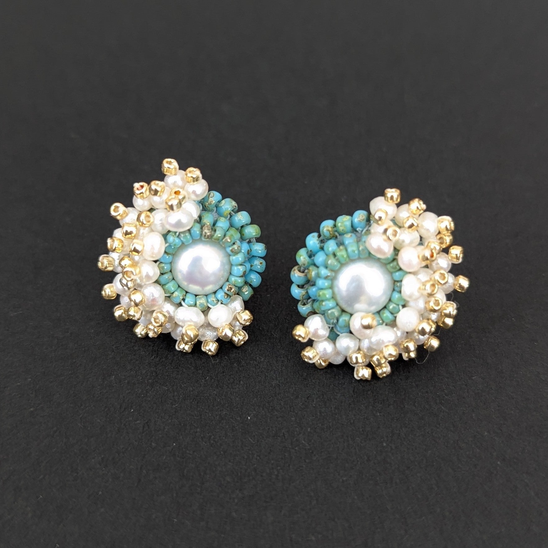 Cynthia Poh - Pearlie Picasso Cluster Earrings (cpoh41)