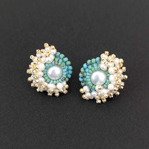 Cynthia Poh - Pearlie Picasso Cluster Earrings (cpoh41)