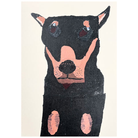 Jessie and Her Dogs - 'Crookshanks' A3 Print (jra018)