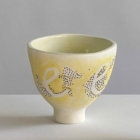 Deanne Jecks - 'Call Me By My Colour; Green' Series, Ceramic Pencil on Porcelain Vessel (dje017)