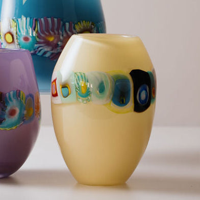 Laurie Fossier-Mills - French Vanilla Murrine Glass Bowl (lfm513)