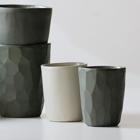 Michelle Karsdorp - Porcelain Faceted Espresso Cup (mka013)