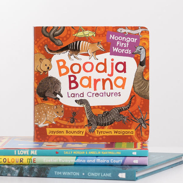 Boodja Barna: Land Creatures Written by Jayden Boundry Illustrated by Tyrown Waigana (m/fac061)