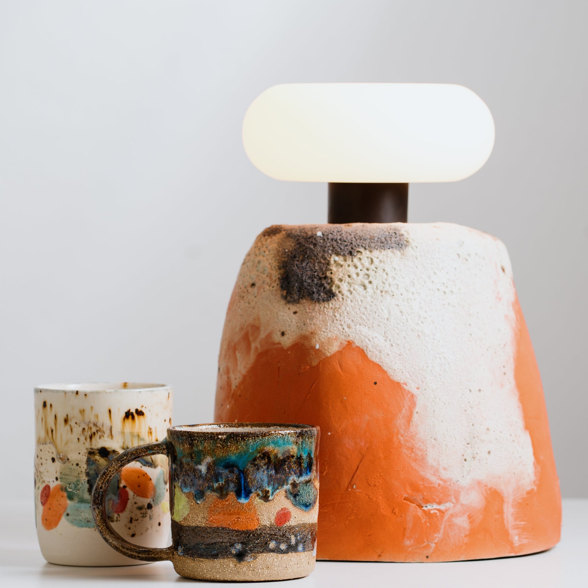 Deep Earth Ceramics by Sally Smith - Small Ceramic Lamp (ssm006)