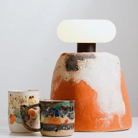 Deep Earth Ceramics by Sally Smith - Small Ceramic Lamp (ssm006)