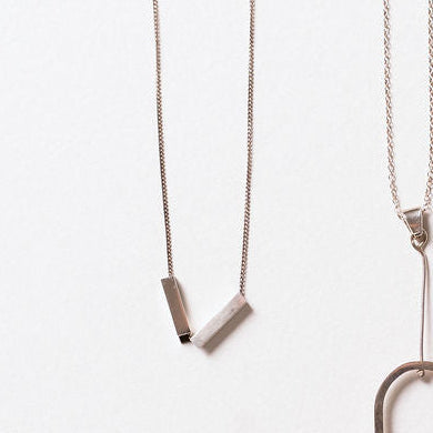 Volasa - V- Square Silver Pendant (jwb012)