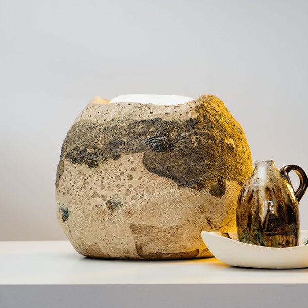 Deep Earth Ceramics by Sally Smith - Large Ceramic Lamp (ssm009)