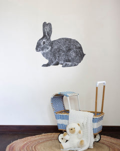 Anna Louise Richardson - Hand Drawn Rabbit Removable Fabric Wall Decal (alr015)