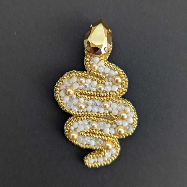 Cynthia Poh - Swarovski and Austrian Crystal Snake Brooch (cpoh35)