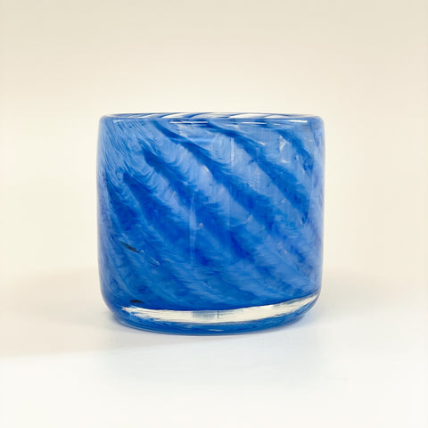 Laurie Fossier-Mills - Heavy Scotch or Rocks Blue Tumbler (lfm533)