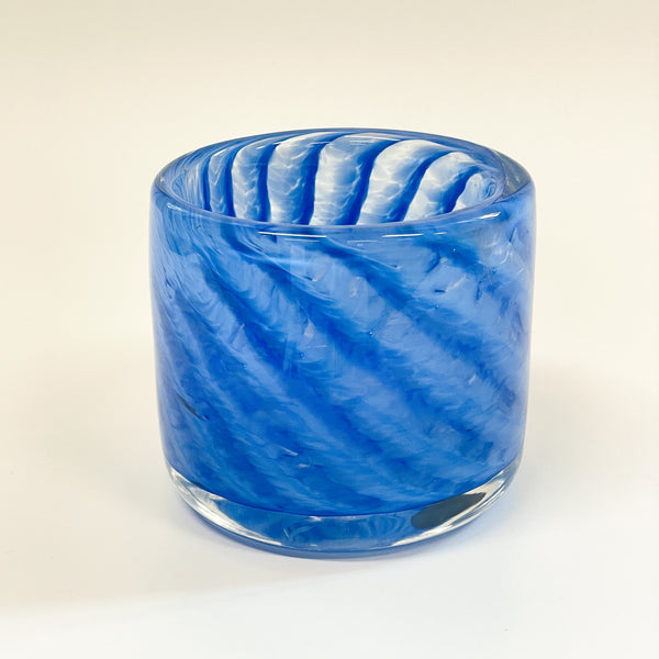 Laurie Fossier-Mills - Heavy Scotch or Rocks Blue Tumbler (lfm533)