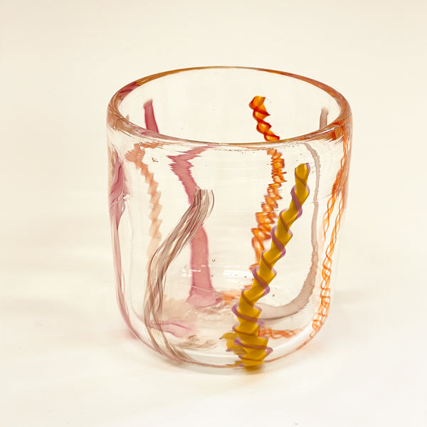 Laurie Fossier-Mills - Tumbler with Twisty Canes (lfm531)