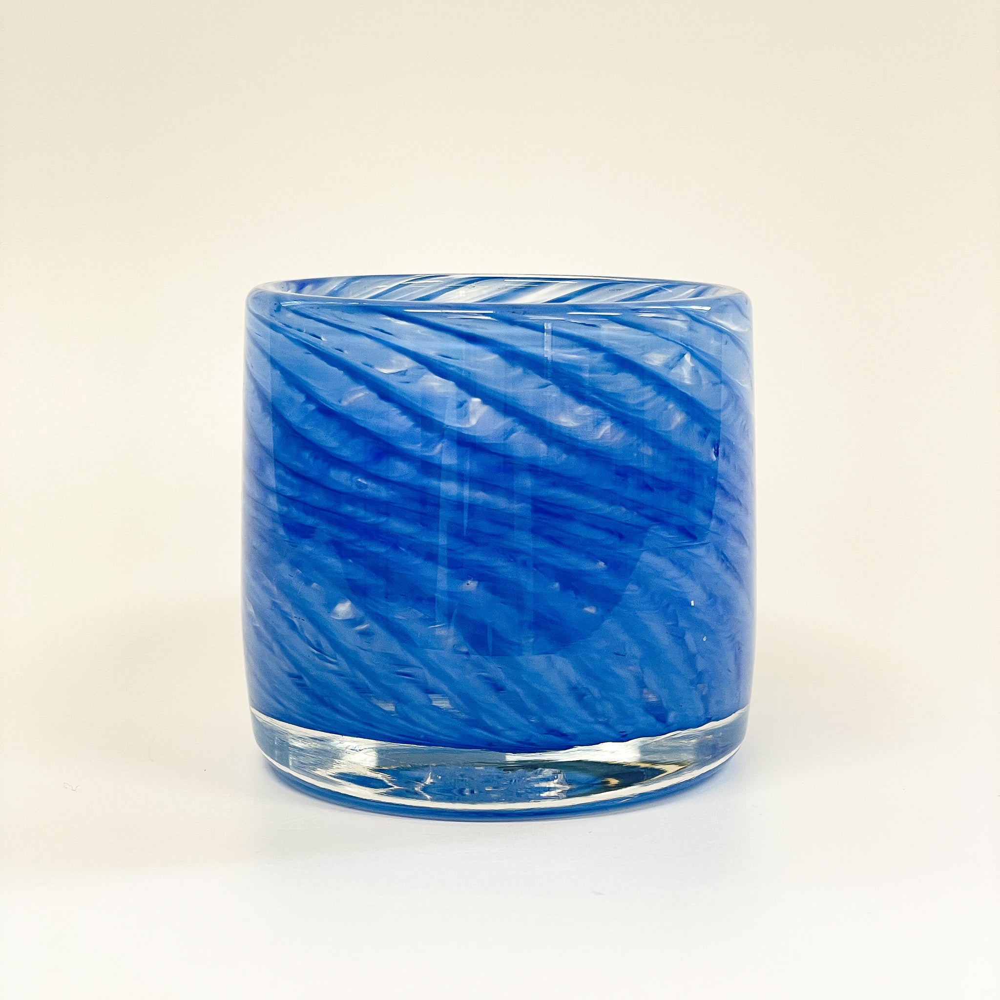 Laurie Fossier-Mills - Heavy Scotch or Rocks Blue Tumbler (lfm532)