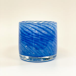 Laurie Fossier-Mills - Heavy Scotch or Rocks Blue Tumbler (lfm532)