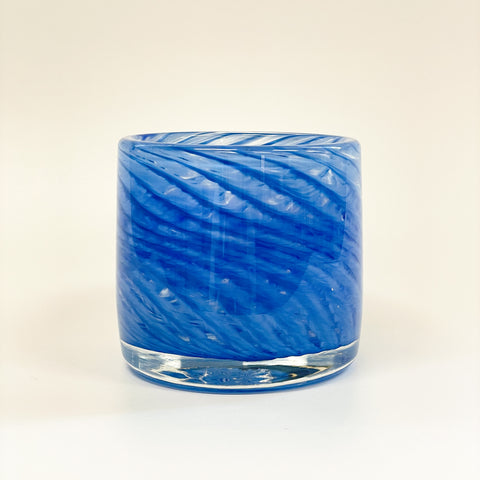 Laurie Fossier-Mills - Heavy Scotch or Rocks Blue Tumbler (lfm532)
