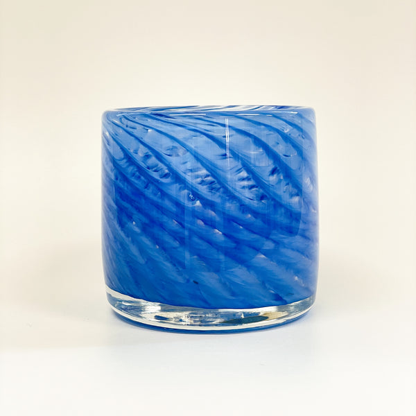 Laurie Fossier-Mills - Heavy Scotch or Rocks Blue Tumbler (lfm532)