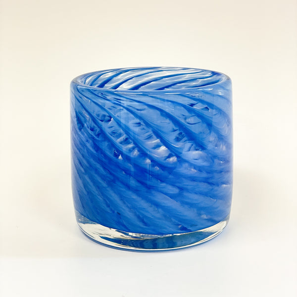 Laurie Fossier-Mills - Heavy Scotch or Rocks Blue Tumbler (lfm532)