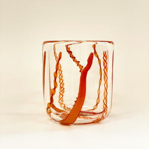 Laurie Fossier-Mills - Tumbler with Twisty Canes (lfm530)