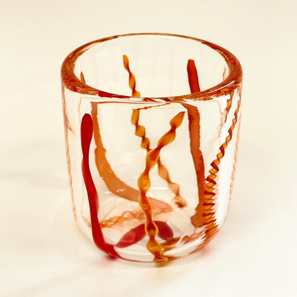 Laurie Fossier-Mills - Tumbler with Twisty Canes (lfm530)