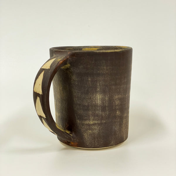 Sakshi Agarwal - Slip Glazed Mug with Carved Handle (sag011)