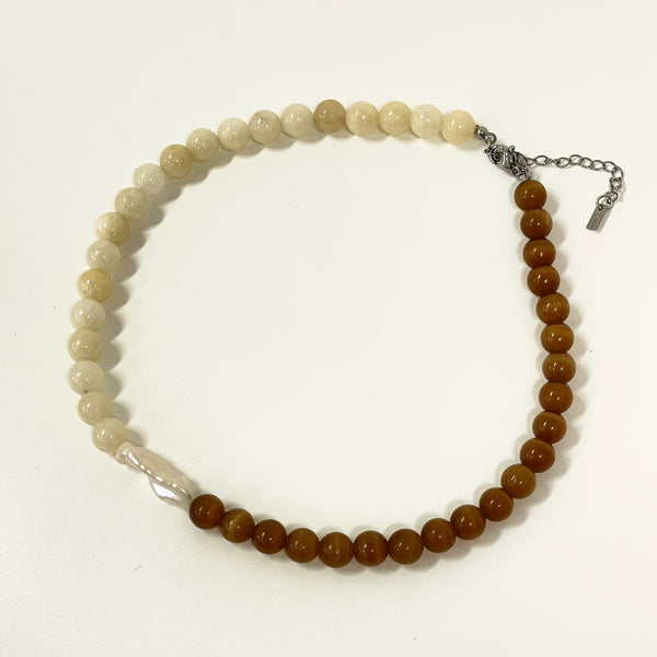 Merana Jewellery by Ana Maria - Stone & Freshwater Pearl Necklace (avi012)