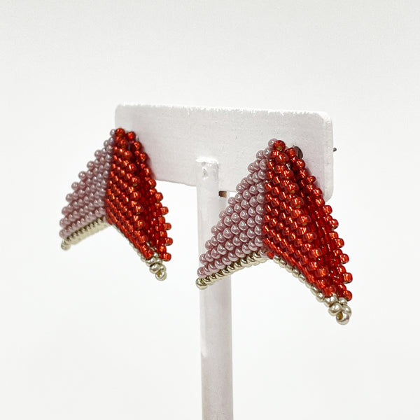 Merana Jewellery by Ana Maria - Hand Beaded Wave Stud Earrings (avi014)