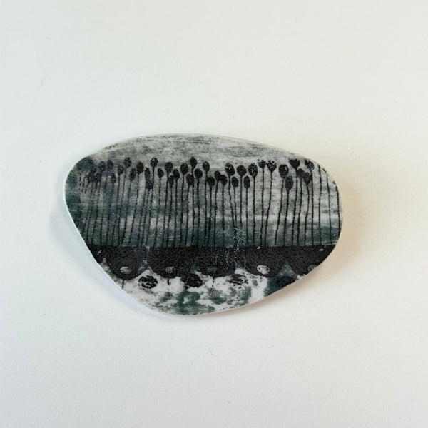 Michelle Karsdorp - Mijn Designs Ceramic Screen-printed Brooch (mka021)
