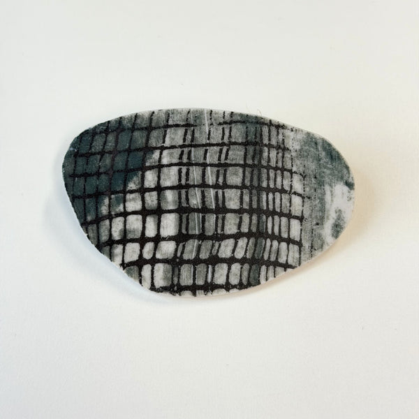 Michelle Karsdorp - Mijn Designs Ceramic Screen-printed Brooch (mka021)