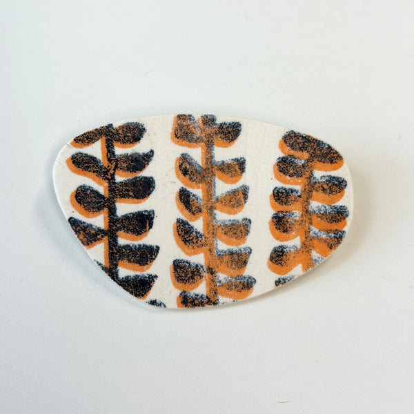 Michelle Karsdorp - Mijn Designs Ceramic Screen-printed Brooch (mka021)