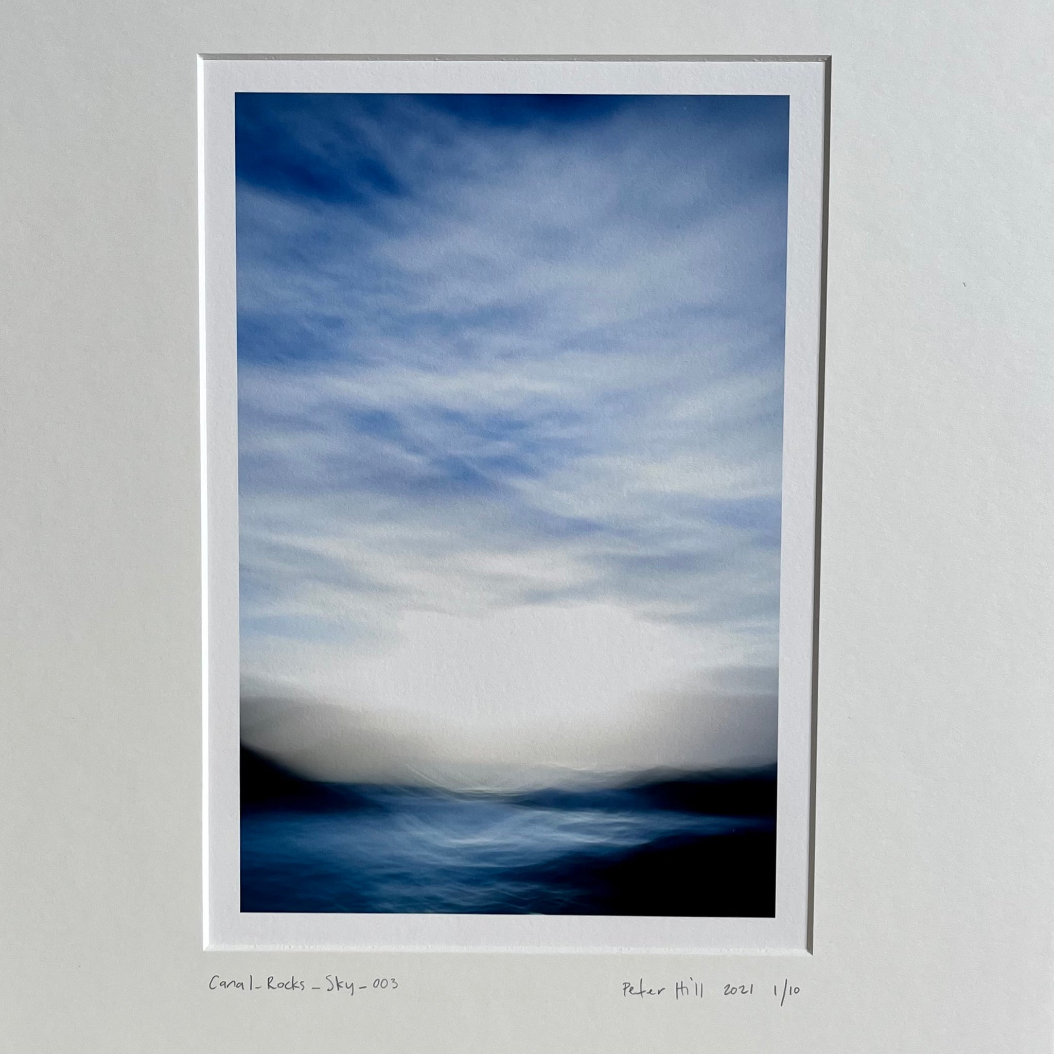 Peter Hill - 'Canal_Rocks_Sky_003' 2021 Limited edition digital print (phil02)