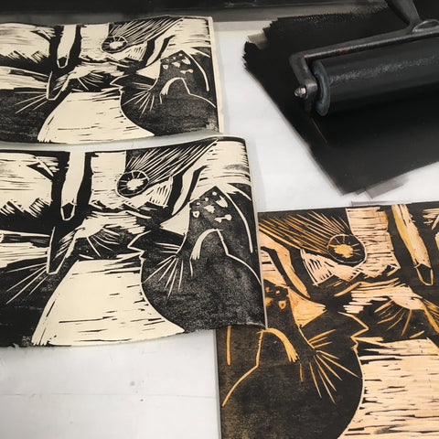 Woodcut Print Workshop | Term 4 | Monika Lukowska