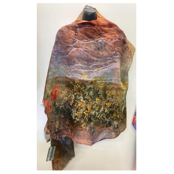 Chrisea Designs - 'Pilbara Beauty' Wool/Silk Wrap (cde095)